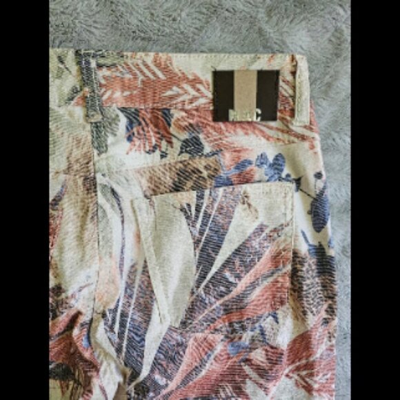 MAC Jeans Island Floral Abstract Cream 7/8 Length Denim 6/28 - Picture 2 of 8